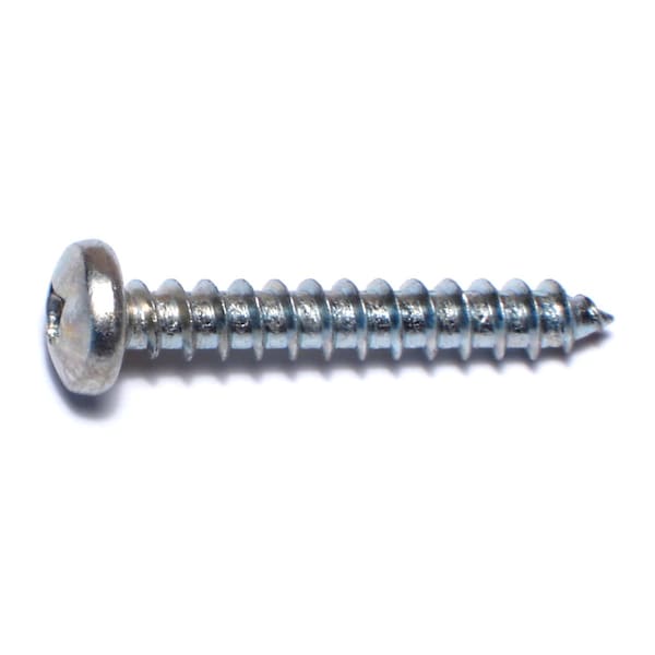 Midwest Fastener Sheet Metal Screw, #10 x 1-1/4 in, Zinc Plated Steel Pan Head Square Drive, 100 PK 08726 - main